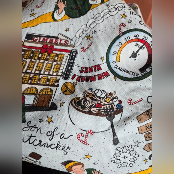 NWOT Elisabeth + Faith Elf Clausometer Christmas Crew Neck Womens Sweatshirt - Picture 5 of 5